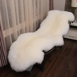 Plaid Fausse Fourrure Blanche Ultra Douce – Couverture Cocooning pour Canapé, Lit et Salon