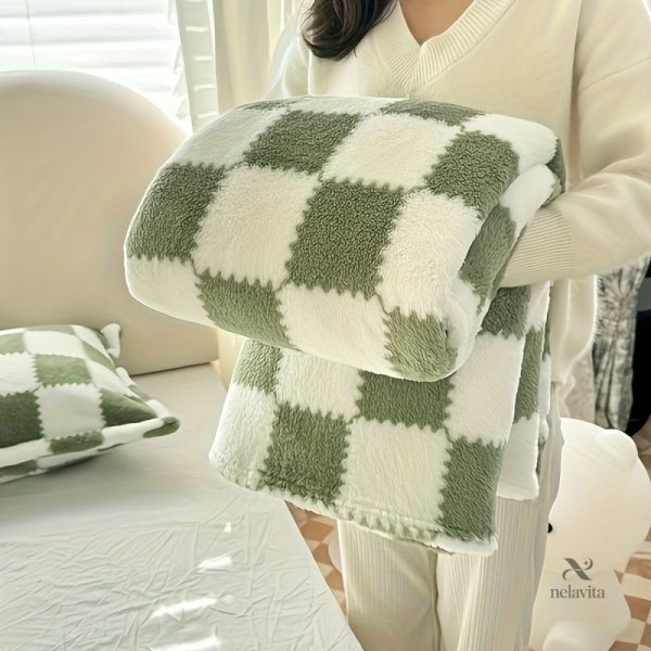 Plaid en velours doux, style traditionnel intemporel