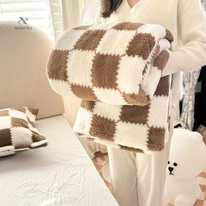 Plaid traditionnel en velours, chaleur assurée