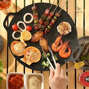 Plaque de cuisson idéale pour barbecue et camping