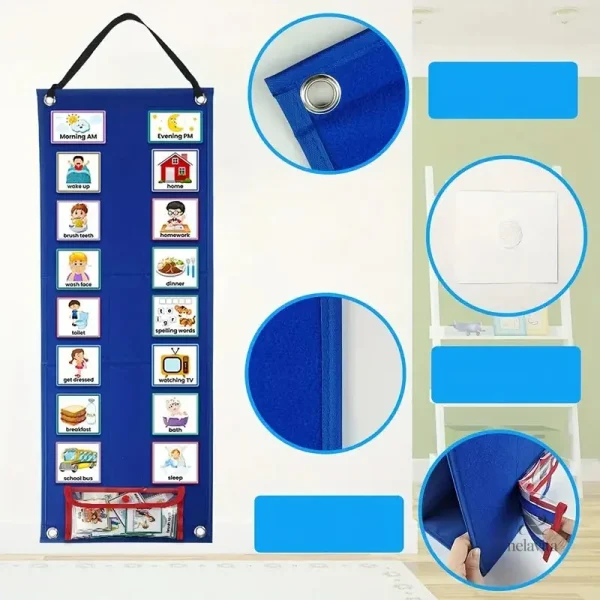 Tableau Montessori pour apprendre l'autonomie des enfants