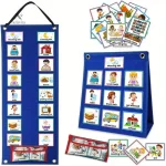 Outil éducatif avec pochettes et cartes illustrées