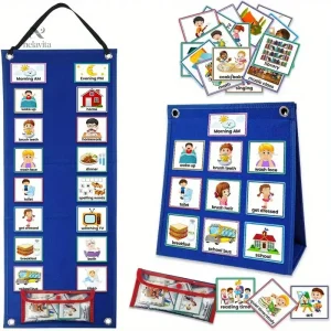Outil éducatif avec pochettes et cartes illustrées