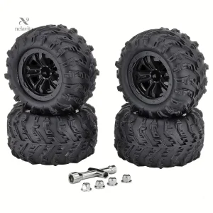 Pneus Tout-Terrain pour Voiture RC – Roues de Rechange Antidérapantes Haute Adhérence pour Modèles Radiocommandés
