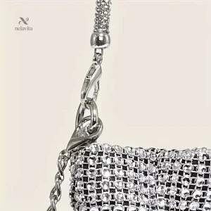 Sac chic à strass pour femme, idéal pour les soirées