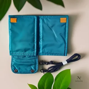 Pochette de voyage imperméable bleu turquoise pour passeport