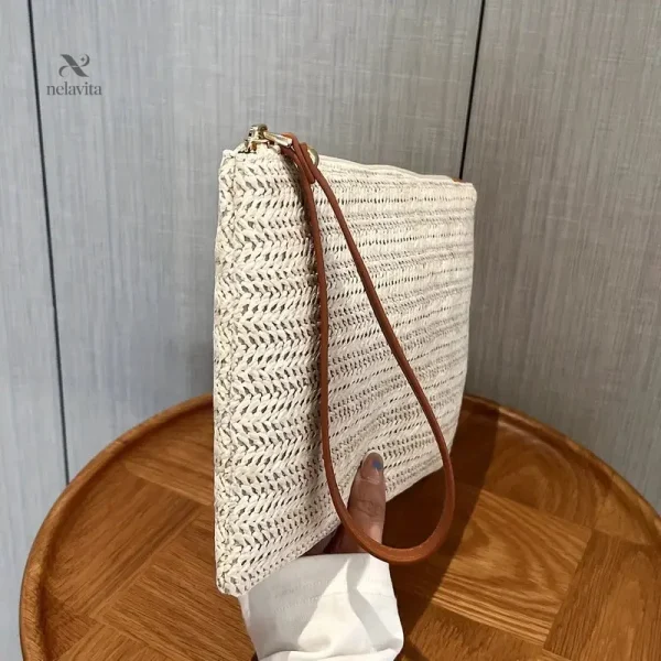 Sac de soirée féminin en paille, style bohème tendance