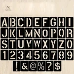 Kit de Pochoirs pour Lettres et Nombres