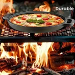 Poêle en fonte parfaite pour pique-nique et activités outdoor