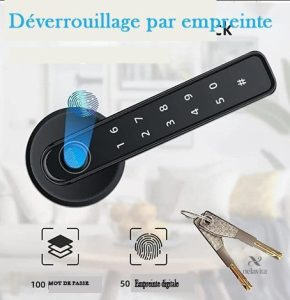 Serrure électronique à clavier tactile pour accès facilité