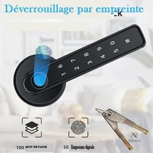 Serrure électronique à clavier tactile pour accès facilité