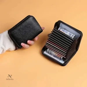 Porte-cartes sécurisé avec fermeture zippée pratique