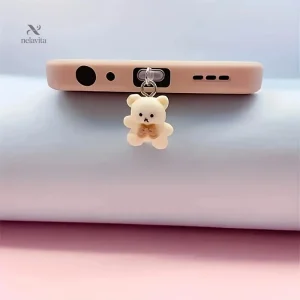 Porte-Clé Décoratif Ourson pour Téléphone – Accessoire Mignon et Pratique pour Coque iPhone
