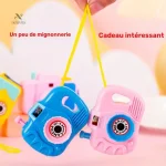 Porte-clés enfant en forme de mini caméra colorée