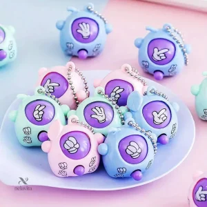 Jouet coloré pour enfants avec design ludique de pierre-feuille-ciseaux