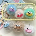 Porte-clés peluche colorée avec bouche souriante