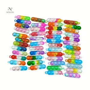 Mini porte-clés colorés en silicone pour une expérience sensorielle