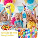 Porte-clés enfants Pop It – 30 pièces variées et ludiques