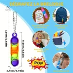 Lot de porte-clés Pop It – Accessoires amusants et relaxants