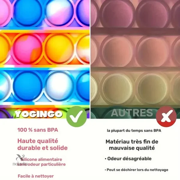 Accessoires ludiques pour enfants : porte-clés Pop It colorés
