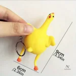 Jouet fantaisie poulet anti-stress en caoutchouc
