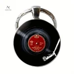 Accessoire porte-clés inspiré du vinyle pour fans de design rétro