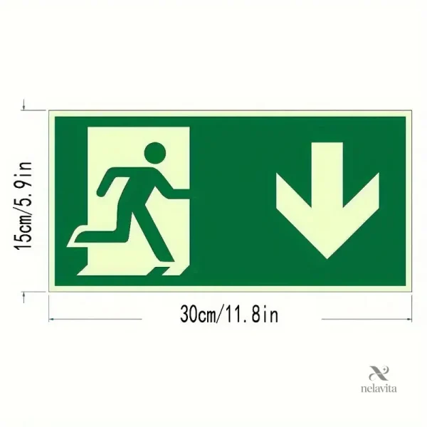 Porte de secours avec indication de sortie claire