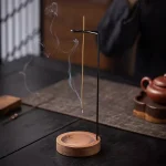 Support vertical zen pour bâtonnets d'encens en bois