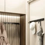 Porte-manteaux mural à crochets pour salle de bain et entrée