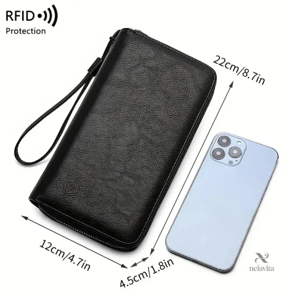 Accessoire de style, portefeuille homme avec rangement zippé