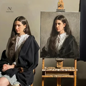 Portrait Peint à la Main – Reproduction Artistique Personnalisée