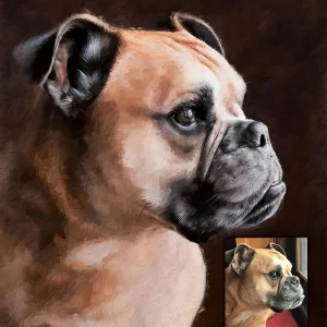 Art mural unique : portrait peint d'après votre image