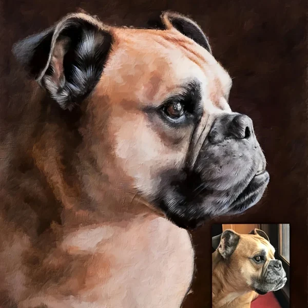 Art mural unique : portrait peint d'après votre image