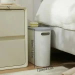 Poubelle de salle de bain compacte à couvercle