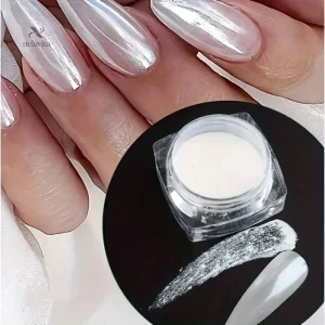 Ongles Éblouissants avec Poudre Effet Nacré