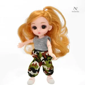 Poupée articulée 16 cm cheveux longs blonds – Jouet mode et jeu d’imitation pour enfants