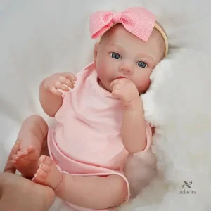 Poupée Bébé Réaliste en Silicone Tenue Rose