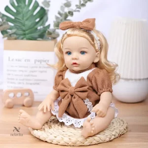 Poupée réaliste en vinyle 30.48 cm – Bébé fille avec vêtements élégants et accessoires, jouet éducatif pour enfants
