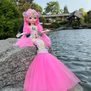 Poupée Sirène Princesse avec Robe Arc-en-Ciel – Jouet Magique pour Enfants et Jeu d’Imitation