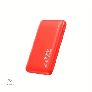 Power Bank Compact 10000mAh – Batterie Externe Rouge avec Indicateur LED et Charge Rapide