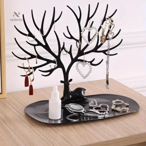 Support à bijoux en bois avec design de cerf élégant