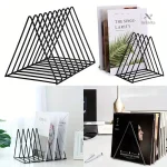 Support triangulaire élégant pour rangement de disques