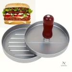 Moule à burger avec poignée en bois pour un façonnage facile