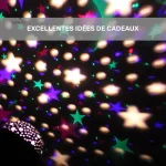 Veilleuse multicolore lune et étoiles pour enfants
