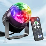 Projecteur LED RGB avec télécommande pour ambiance festive