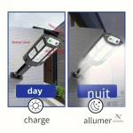 Lumière LED solaire pour façade, avec détecteur de mouvement