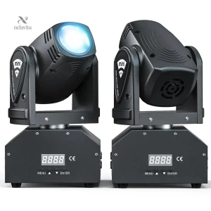 Projecteurs LED Moving Head Mini – Lumières Tête Mobile DMX, Effets Scéniques pour DJ et Soirée