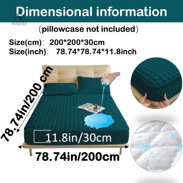 Protège-matelas matelassé imperméable grand bonnet - vue 84