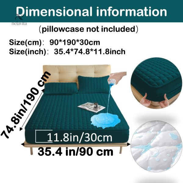 Protège-matelas matelassé imperméable grand bonnet - vue 78