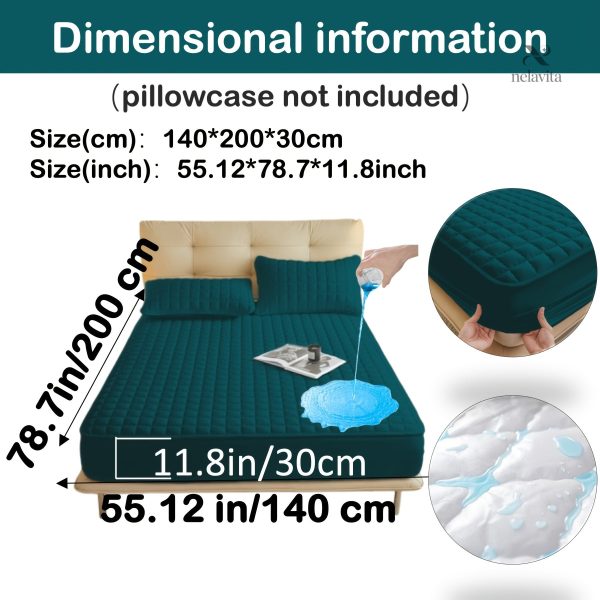 Protège-matelas matelassé imperméable grand bonnet - vue 79